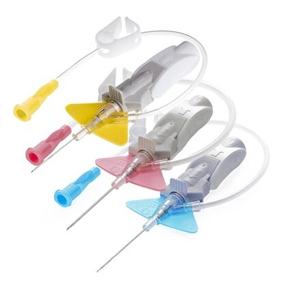 BD Nexiva™ Closed IV Catheter, 20/22/24 G Winged Hub With Single Port and Passive Needle-Shielding