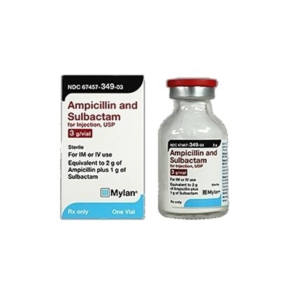 Ampicillin and Sulbactam Sodium Injection 3 g/Vial, 10/Tray