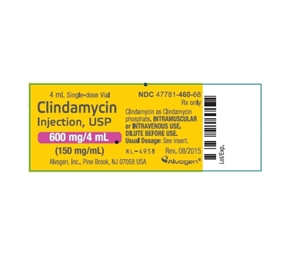 Clindamycin Injection 150 mg/mL, Single Dose Vial 4 mL, 25/Tray