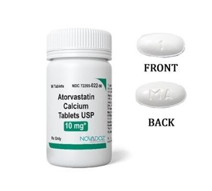 Atorvastatin Calcium, 10mg, 90 Tablets/Bottle