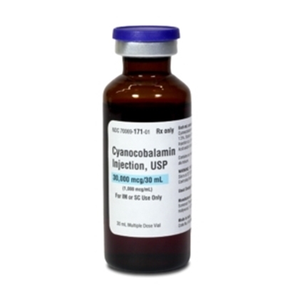 Cyanocobalamin (B12) Injection 1000 mcg/mL, Multiple Dose Vial 30 mL, Each