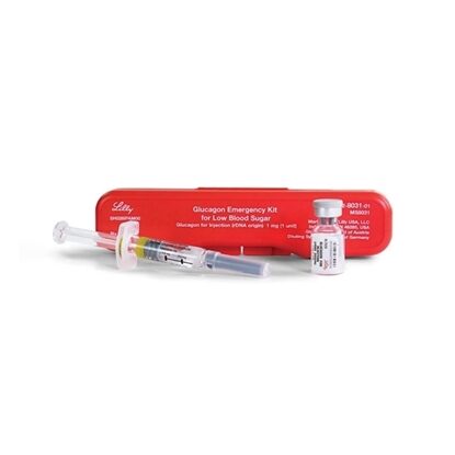 Glucagon Emergency Kit for Low Blood Sugar Injection 1 mg, Prefilled Syringe 1 mL, Each