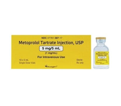 Metoprolol Tartrate Injection 1 mg/mL, Single Dose Vial 5 mL, 10/Tray