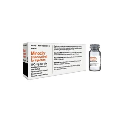 Minocin® Minocycline Injection 100 mg/Vial, Single Dose Vial 5 mL, 10/Tray