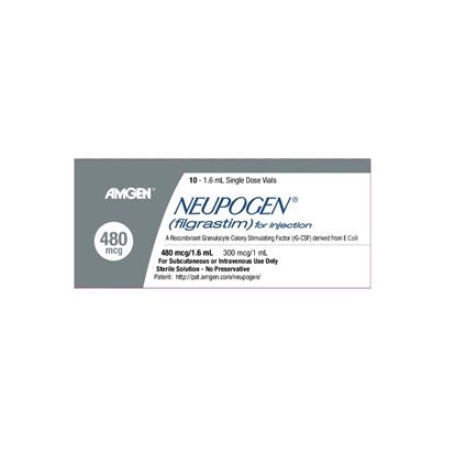 NEUPOGEN® Filgrastim Injection 300 mcg/mL, Single Dose Vial 1.6 mL, 10/Tray