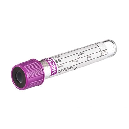 Vacuette® Blood Collection Tube with K2EDTA, Lavender/Black Ring, 3 mL, 50/Package