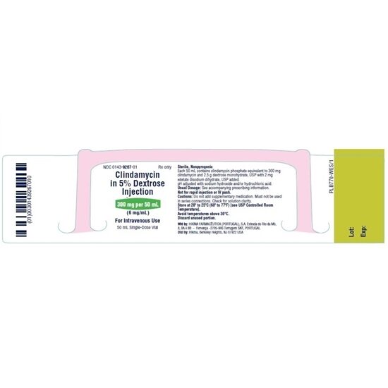 Clindamycin in 5 Dextrose Injection 6 mgmL Single Dose Vial 50 mL Each