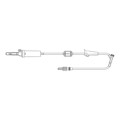 MedStream Primary IV Administration Set with 1 Injection Y-Site, 0.22 Micron Filter, 20 Drops/mL, 108" Tubing, 50/Case