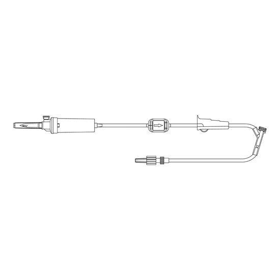 MedStream Primary IV Administration Set with 1 Injection YSite 022 Micron Filter 20 DropsmL 108 Tubing 50Case