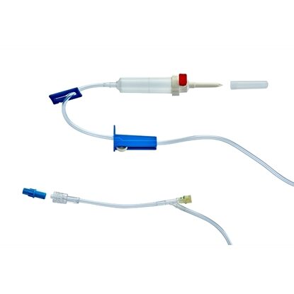 Codan® Primary IV Administration Set With 1 Y-Port, 15 Micron Filter, 20 Drops/mL, 72" Tubing