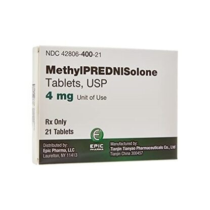 Methylprednisolone (Generic for Medrol), 4mg, Dose-Pack, 21 Tablets/Box