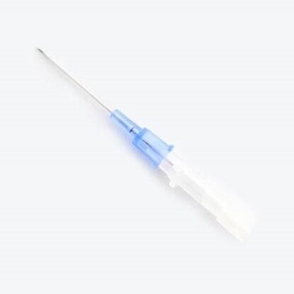 Jelco® Peripheral IV Catheter, 22 G x 1" Blue Straight Hub, 50/Box