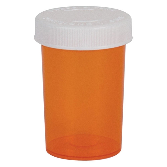 Vial Prescription 20 Dram 1 14 ounce Amber with Child Resistant Push  Turn Cap 180Case