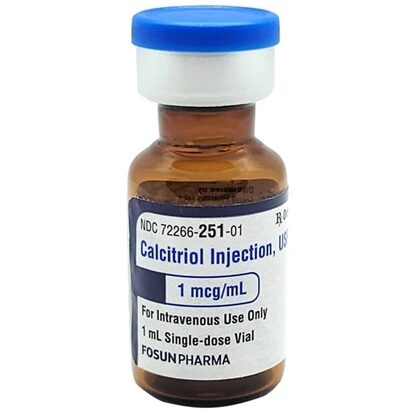 Calcitriol (Vitamin D) Injection 1 mcg/mL, Single Dose Vial 1 mL, 10/Tray