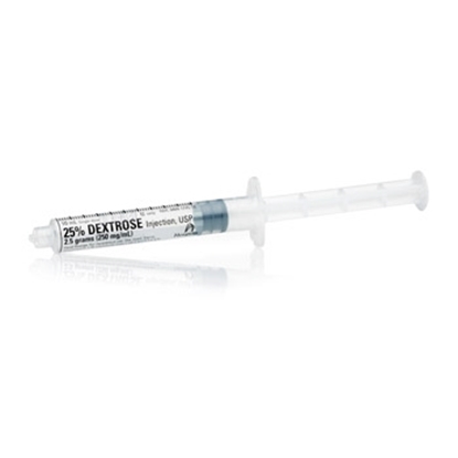 Dextrose 25%, Syringe, Ansyr, Needleless, 10mL, Each