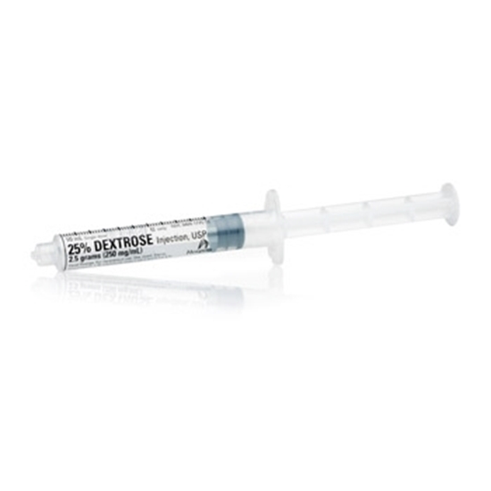 Dextrose 25 Syringe Ansyr Needleless 10mL Each