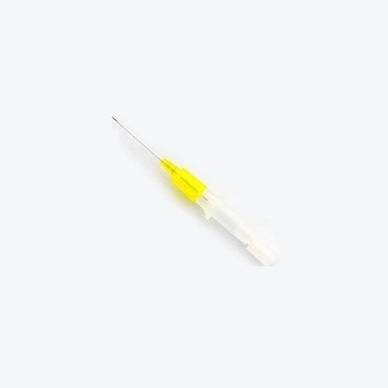 Jelco Peripheral IV Catheter 24 G x 34 Yellow Straight Hub 50Box