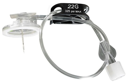 Surecan Safety II Port Access Infusion Set 22G x 34 Black Winged Hub Without Port 7 Tubing 20Box