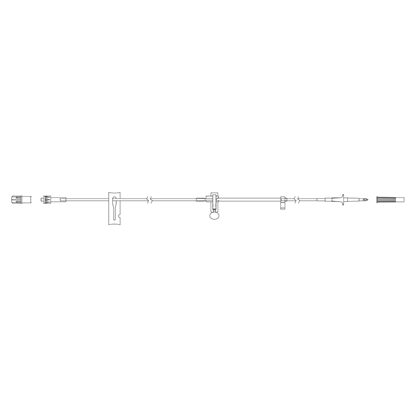 Curlin® IV Pump Set Without Injection Port, Non-Filtered, 20 Drops/mL, 90" Tubing, 50/Case