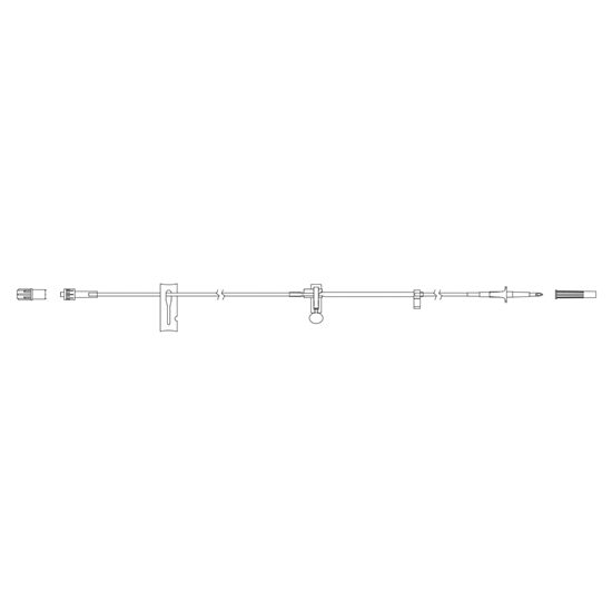 Curlin IV Pump Set without Injection Port NonFiltered 20 DropsmL 90 Tubing 50Case