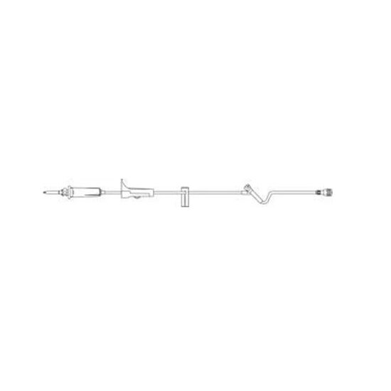 SAFELINE Primary IV Administration Set with 1 NeedleFree Port NonFiltered 15 DropsmL 105 Tubing 50Case