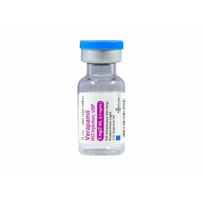 Verapamil HCl Injection 2.5 mg/mL, Single Dose Vial 2 mL, 5/Tray