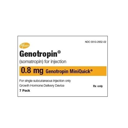 Genotropin® Somatropin HGH Injection 0.8 mg, Prefilled Syringe 0.25 mL, 7/Box