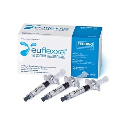 Euflexxa® 1% Sodium Hyaluronate 10 mg/mL Injection, Prefilled Syringe 2 mL, 3/Box