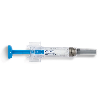 Zarxio® (Filgrastim-sndz) Injection 300 mcg, Prefilled Syringe 0.5 mL, 10/Box