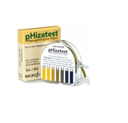 pH Test Paper, PHizatest® Vaginal Nitrazine 4.5 - 7.5,  15' Roll, Each