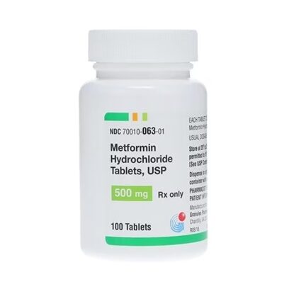 Metformin HCl 500 mg Tablets, 100 Count