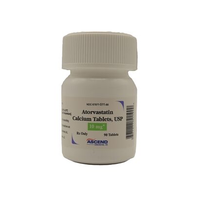 Atorvastatin Calcium, 10mg,  90 Tablets/Bottle