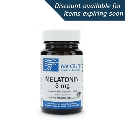 Melatonin, 3mg, 60 Tablets/Bottle