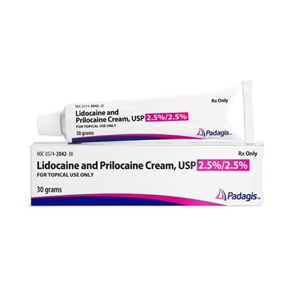 Lidocaine/Prilocaine HCl, 2.5%, Cream, 30gm Tube