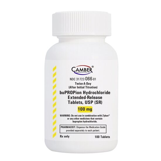 Bupropion HCl SR 100mg 100 TabletsBottle