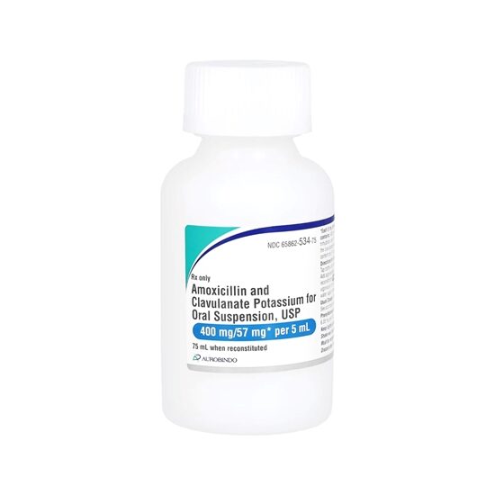 AmoxicillinClavulanate Potassium  400mg5mL Suspension 75mL