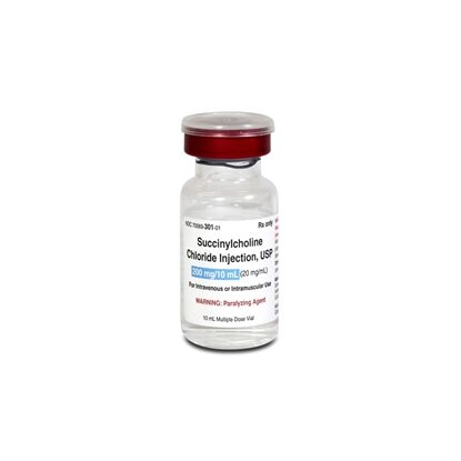 Succinylcholine Chloride Injection 20 mg/mL, Multiple Dose Vial 10 mL, 25/Tray