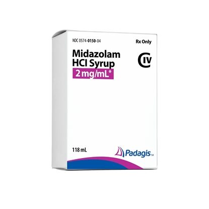 Midazolam HCl 2 mg/mL Syrup, Each