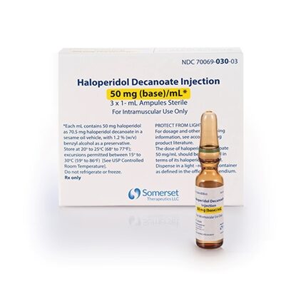 Haloperidol Decanoate Injection 50 mg/mL, Single Dose Ampule 1 mL, 3/Tray