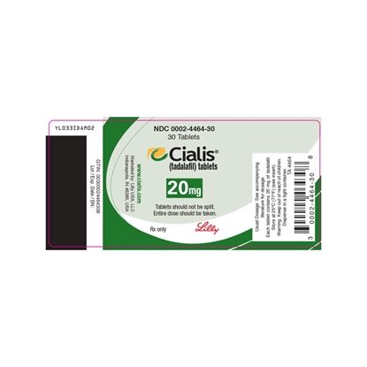 Cialis® Tadalafil 20 mg Tablets, 30 Count