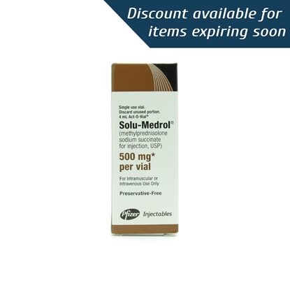 Solu-Medrol® Methylprednisolone Injection 500 mg/Vial, Single Dose ACT-O-VIAL® 4 mL, Each