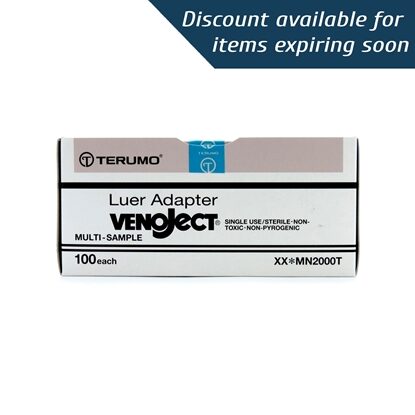 Venoject® Multi-Sample Luer Adapter, 100/Box