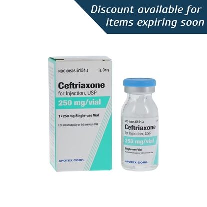 Ceftriaxone Sodium, Powder, 250mg Vial