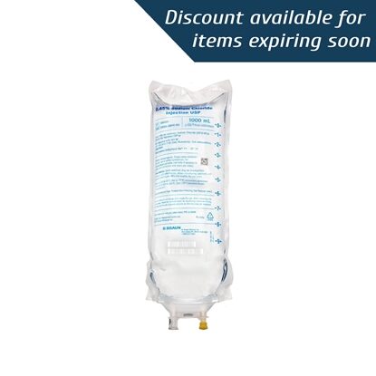 0.45% Sodium Chloride IV Solution Injection, 1000 mL Excel® Plus Bag, Latex/PVC/DEPH-Free, 12/Case